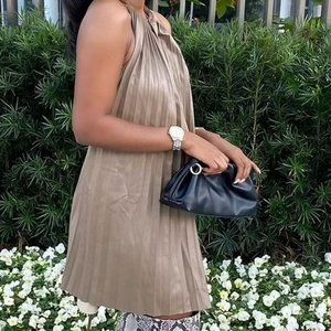 Backless Leather Dress